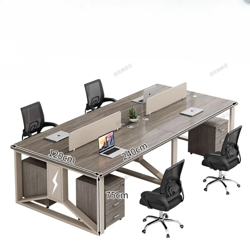 Staff Computer Office Desks Workbench Modern Single Laptop Office Desks Table Write Escritorio Ordenador Work Furniture QF50OD