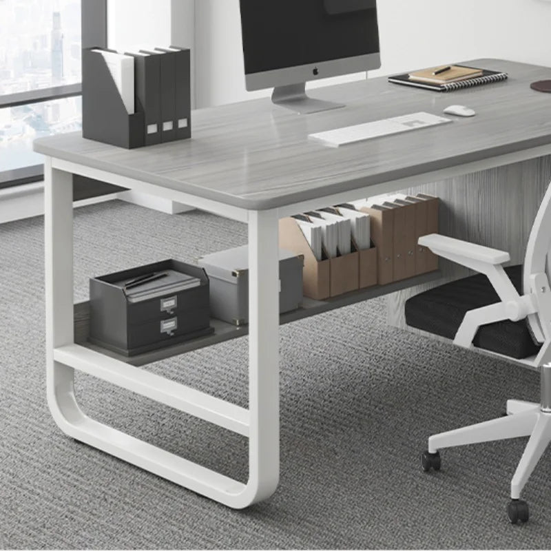 Single Commercial Office Desks Boss Employee Write Workbench Office Desks Computer Drawers Escritorios Work Furniture QF50OD