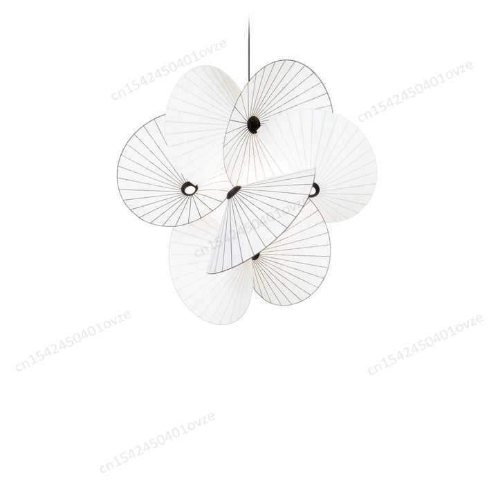 Chinese Style Fabric Pendant Lamp Umbrella Shaped Creative Design Kitchen Light Ceiling Hanging White Room Decor Nordic