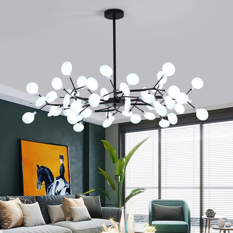 Nordic Modern LED Chandeliers Living Dining Room Firefly Hanging Ceiling Lights Home Indoor Decor Luxury LED Suspension Lighting