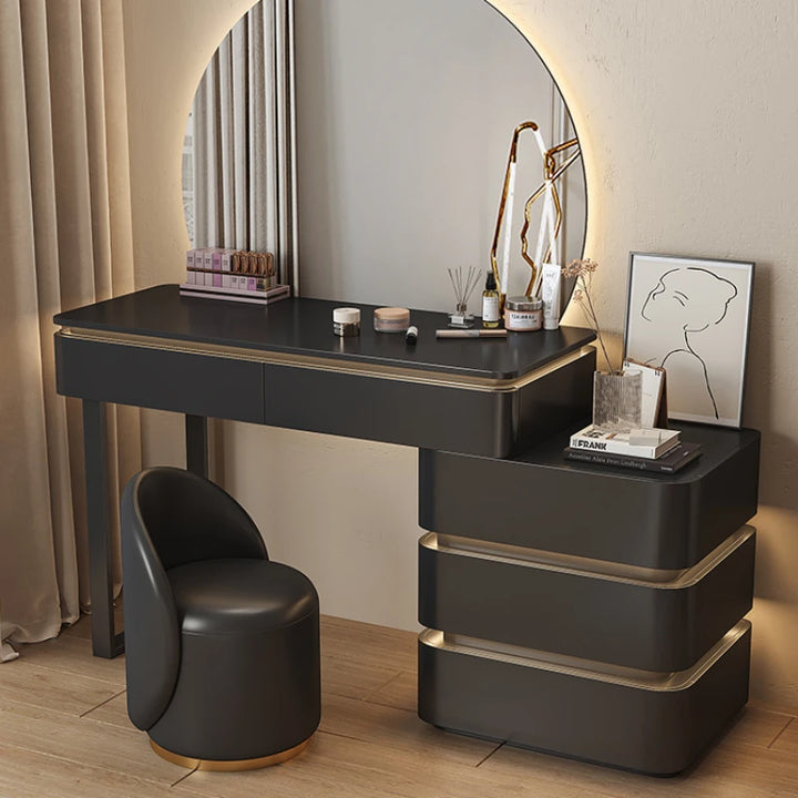 Drawer Mirror Vanity Dresser Modern Makeup Organizer Storage Dressing Table Luxury Women Tocador Maquillaje Bedroom Furniture