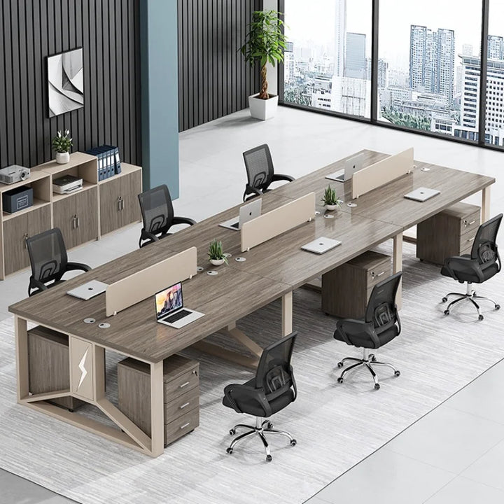 Staff Computer Office Desks Workbench Modern Single Laptop Office Desks Table Write Escritorio Ordenador Work Furniture QF50OD