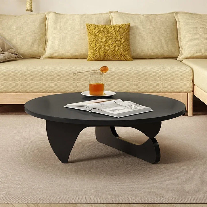 Storage Black Coffee Tables Drawers Transparent Floor Modern Round Side Table Modern Design Apartamento Mesa Auxiliar Furniture