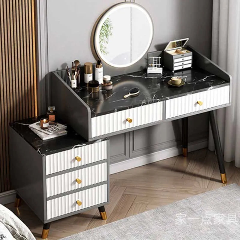 Wood Luxury Dressing Table Storage Organizer Wooden Modern Dresser Makeup Stand Lacquer Schminktisch Furniture Comfortable