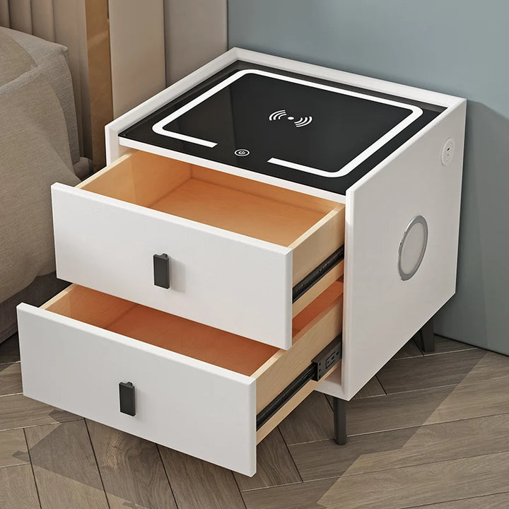 Trendy Japanese Nightstands Modern Luxury Laden Drawers Wood Smart Basses Bedsides Table Desk Szafka Nocna Furniture Living Room