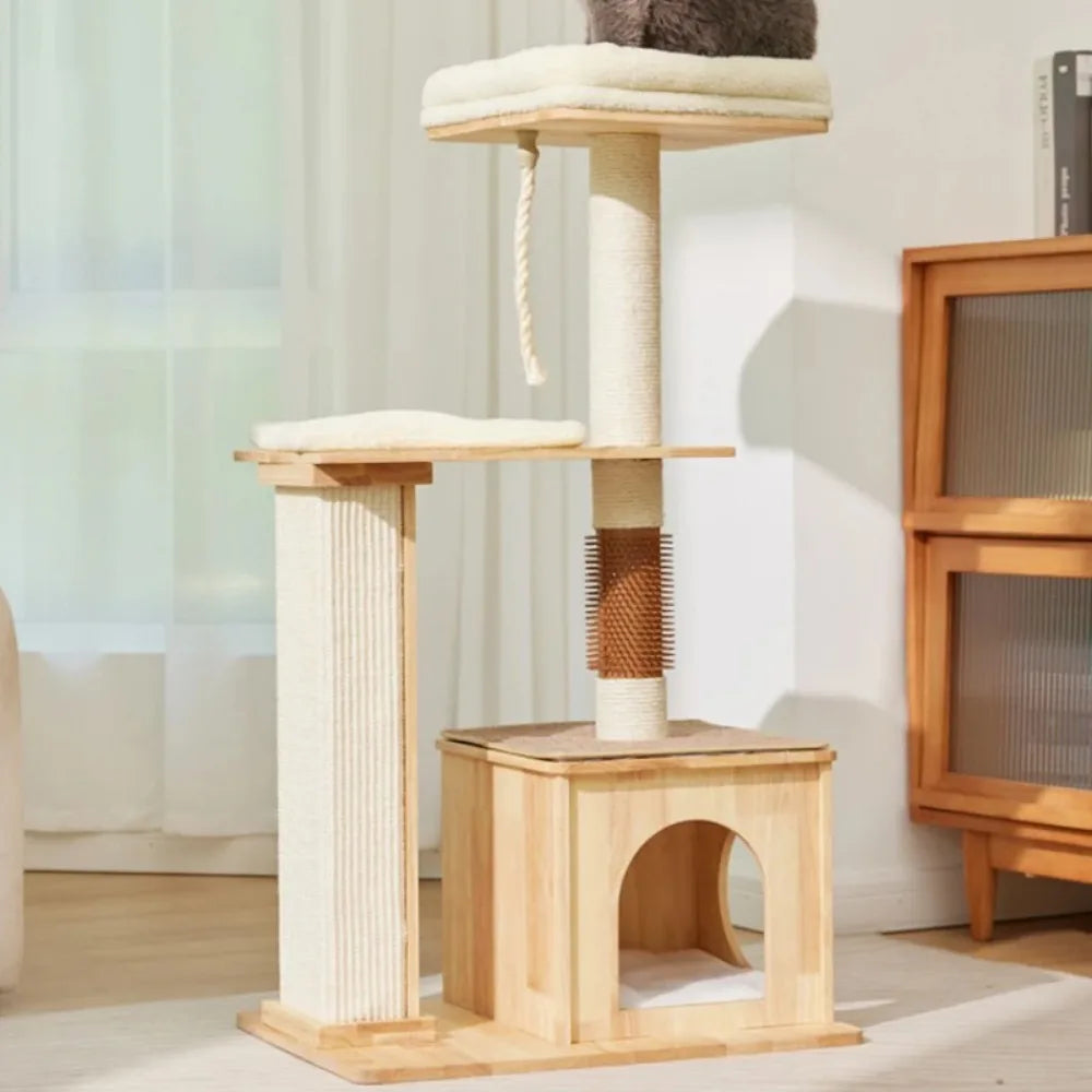 Wooden Cat Towers for Big Cats Carrier Play Structure Beds & Furniture Cat Tree Sharpener Training Accessories Pet Products