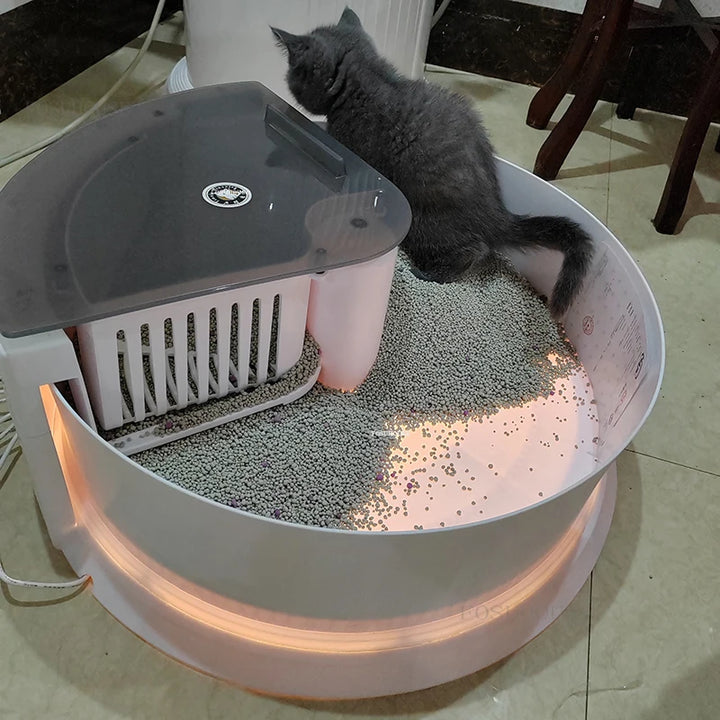 Anti-splash Intelligent Fully Automatic Cat Toilet Oversized Automatic Shovel Cat Litter Box Deodorant Cat Bedpans Pet Products