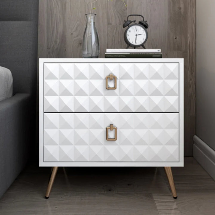 White Small Bedside Table Decorative Makeup Unique Complete Bedside Table Storage Modern Low Nachttisch Furniture Bedroom GG