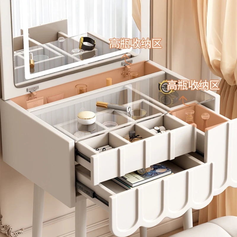 Mirrors Desk Dressing Table Makeup Cabinet Garden Comfortable Dressing Table Storage Drawers Penteadeira Furniture LJ50DT