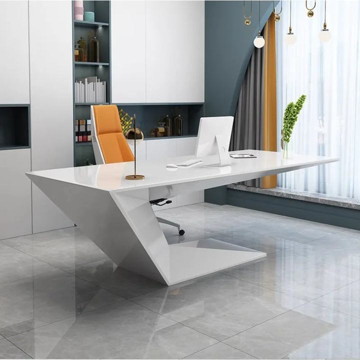 Computer Height Office Desk White Organizer Executive Modern Aesthetic Luxury Desk Ergonomic Mesa Escritorio Office Furniture