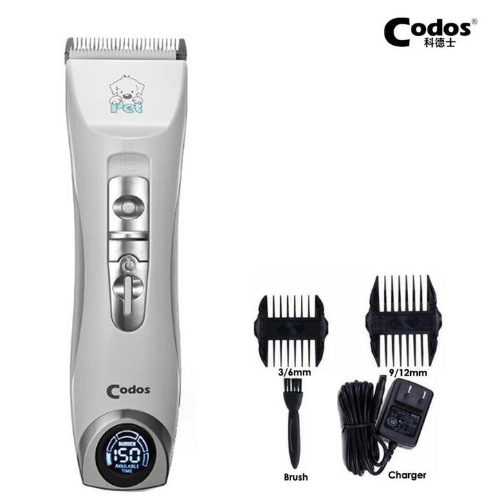 Codos CP9600 Professional Pet Dog Hair Trimmer LCD Display Electrical Animals Grooming Clipper Rechargeable Cat Haircut Machine