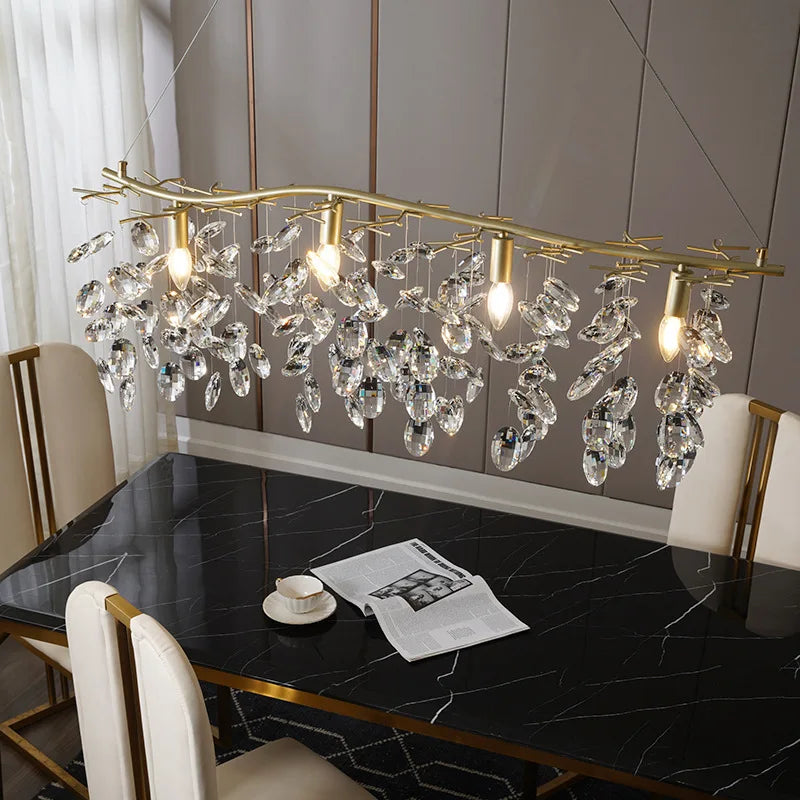 Nordic LED Luxury Branch Shape Chandeliers Pendant Hanging Lighting Fixture Living Dining Room Kitchen Restaurant Decor Lustre