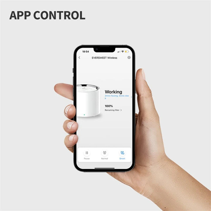 Petkit EVERSWEET V6 Pro Water Fountain UVC Wireless Water Pump APP Control Cat Water Drinker Stainless Steel Pet Water Dispenser