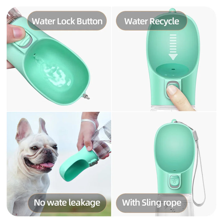 Portable Dog Water Bottle For Small Large Dogs Cat Outdoor Leakproof Walking Drinking Bowls Chihuahua French Bulldog Supplies 10d