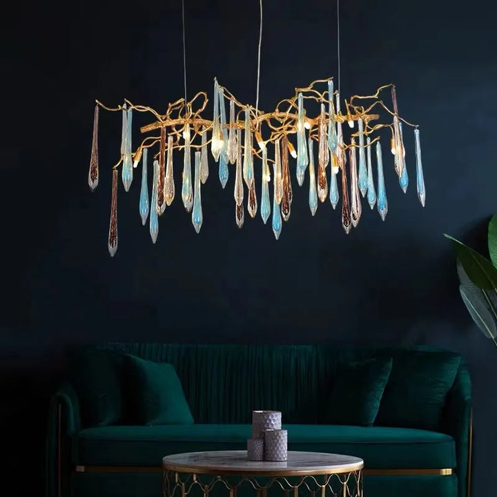 Modern Bubble Crystal Chandelier Luxury Pendant Lamp for Living Room Bedroom Decoration Restaurant Light Water Drop Chandelier