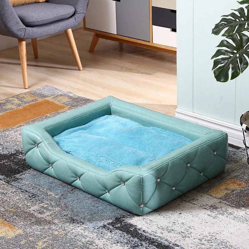 Light Luxury with Drill Dog Beds Pet Small Dog House Four Seasons Universal Dirt-resistant Waterproof Pet Supplies Home Dog Mat