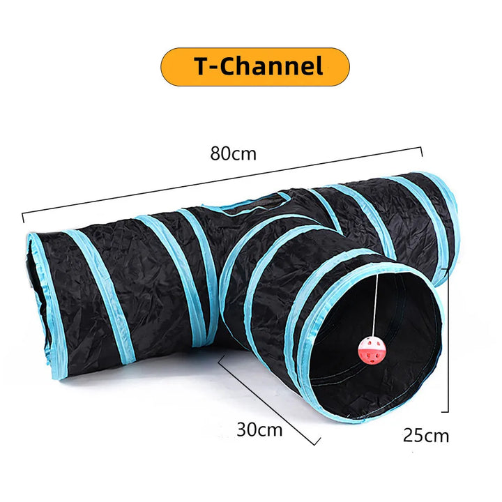 Cat Tunnel Pet Supplies Cat S T Pass Play Tunnel Foldable Cat Tunnel Cat Toy Breathable Drill  for Indoor loud paper