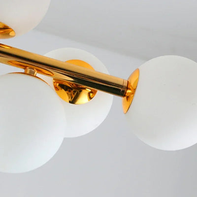 Nordic Long Rod Glass Ball Pendant Lights for Table Dining Room Kitchen Island Bar Ceiling Chandelier Home Decor Furniture Lamp