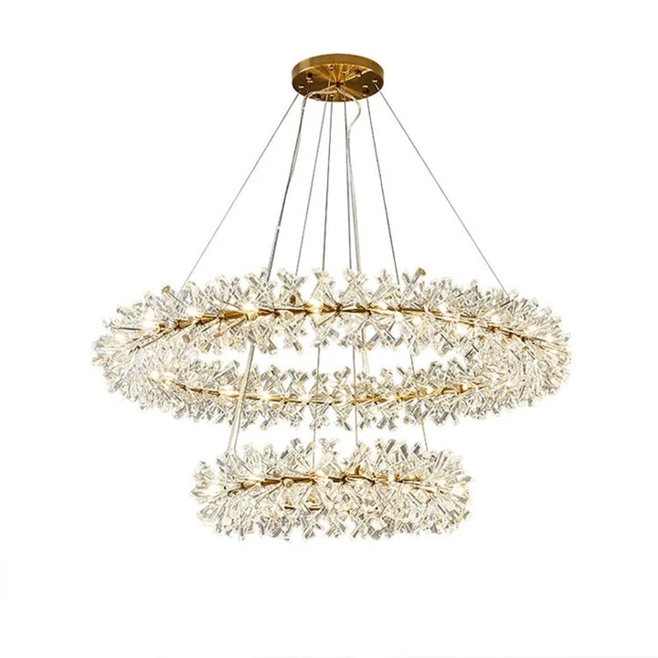 2023 New Crystal Flower Ceiling Chandelier Led Luxury Indoor Lighting Home Decoration For Living Room Bedroom Restaurant G4 Bulb