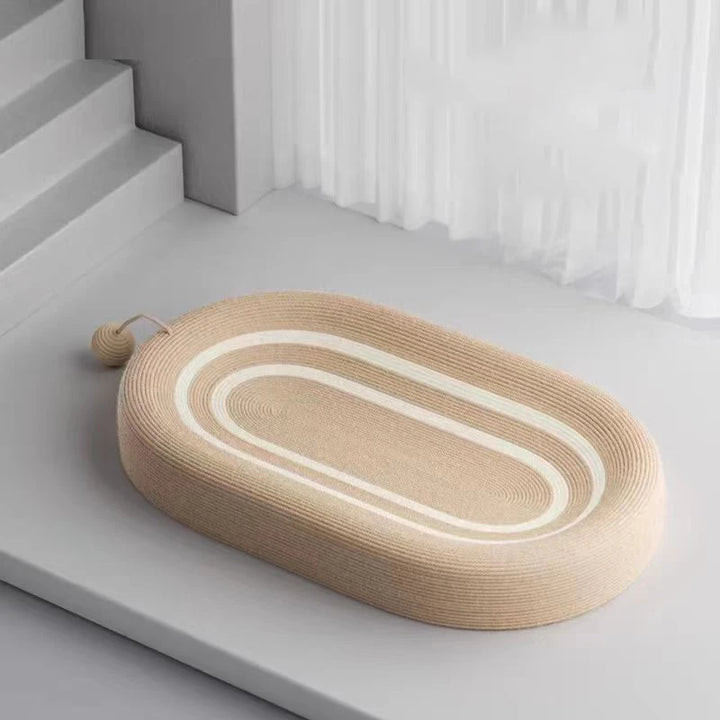 New Oval Cat Scratcher Pads 100% Sisal Cat Scratching Board Kitten Bed Nest Chew Toy Bite Resitent  Sharpen Nails Tool Pet Supp