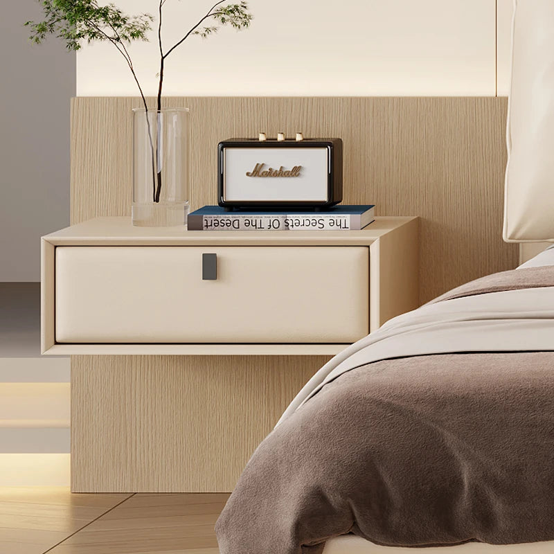 Hanging Solid Wood Nightstands Minimalist Mini Small Space Drawers Side Table Storage Box Simple Nachttisch Bedroom Furniture