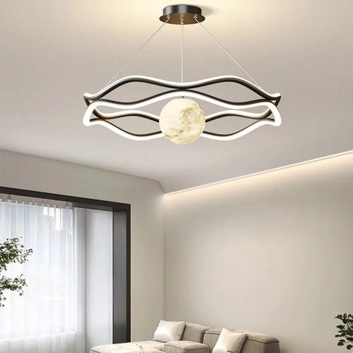 Modern Planet Pendant Lamp Living Room Ceiling Chandelier Nordic Creative Dining Room Lamp Room Bedroom Lustre Ceiling Lighting