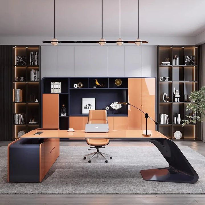 Luxury Italian Office Desks Living Room Simplicity Clerk Office Desks Combination Escritorio Habitacion Office Furniture RR50OD