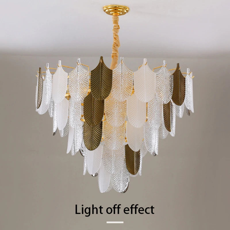 Nordic LED Ceiling Chandelier Home Hanging Lighting Living Dining Room Hotel Hall Lobby Decor Suspension luminaires Glass Lustre