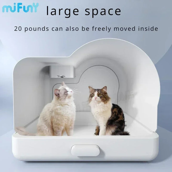 MiFuny Automatic Cat Litter Box Self Cleaning Smart Deodorization Cat Toilet Detachable Cat Litter Drawer Enclosed Pet Supplies