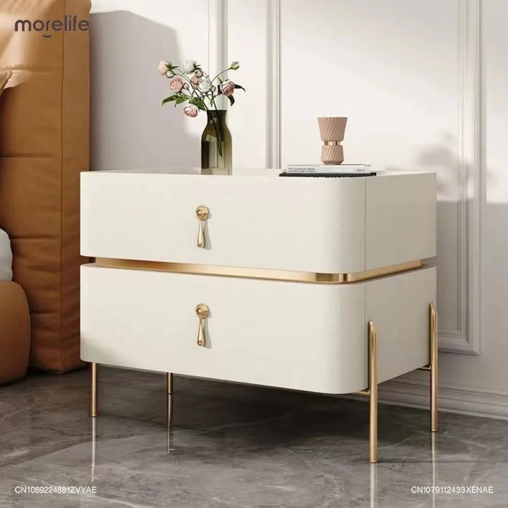 Light Luxury Bedside Table Modern Minimalism Nightstand Nordic Style Storage Cabinet Designer Creative Bedroom Furniture K01