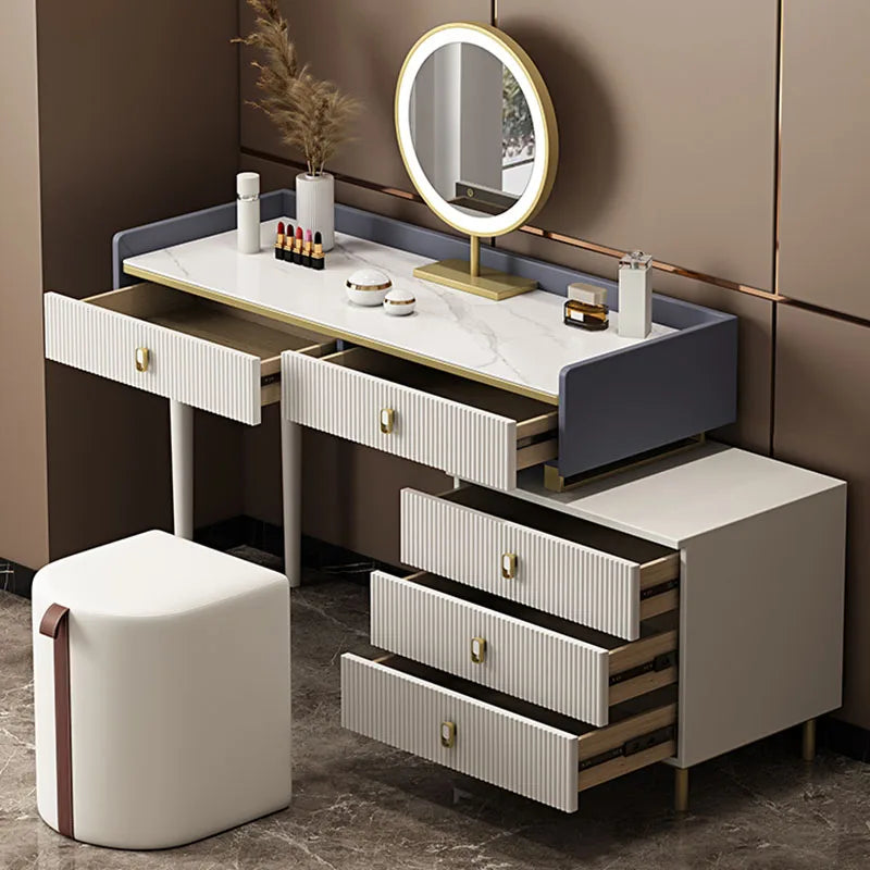 Storage Laden Dressing Table Mobile Bedrooms Modern Lights Luxury Drawers Dressing Table Organizer Comoda Pra Quarto Furniture