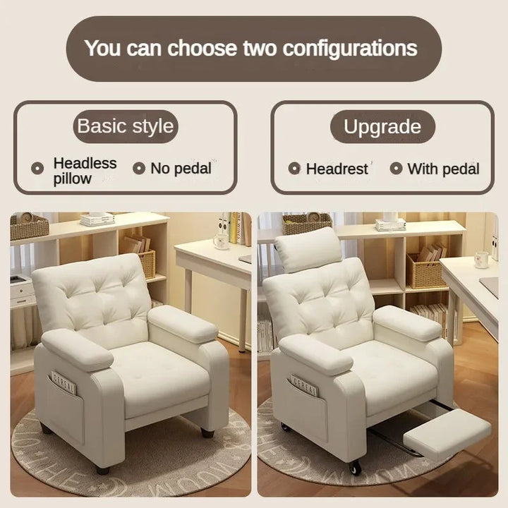 Simple Lazy Sofa Dormitory Computer Chair E-sports Sofa Chair Bedroom Living Room Lounge Chair Comfortable Adjustable Home