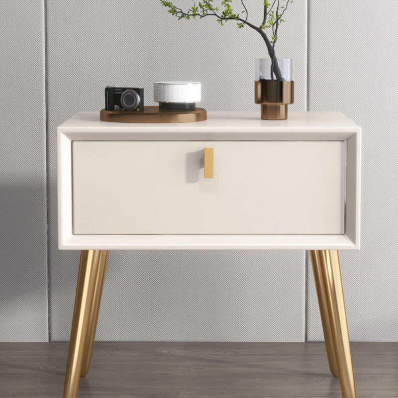 Solid Wood Bedside Table Luxurious Simple Modern Design Bedroom Bedside Table Aesthetic High Quality Criado Mudo Home Furniture