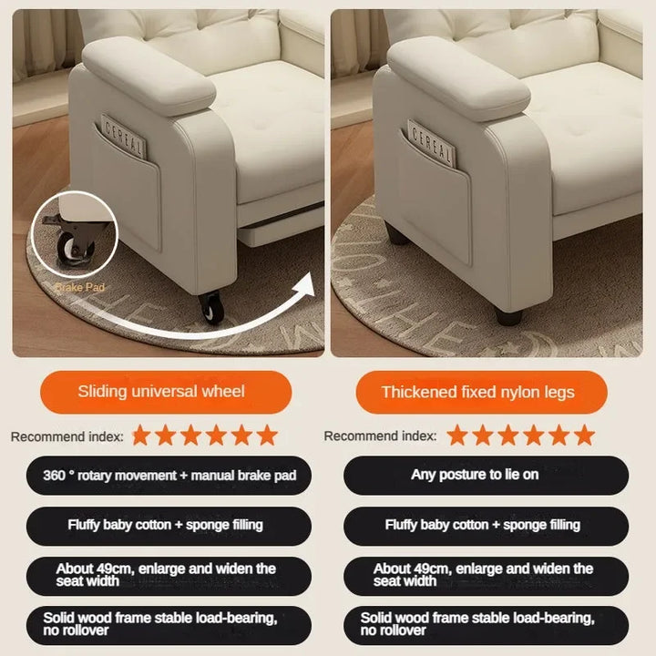 Simple Lazy Sofa Dormitory Computer Chair E-sports Sofa Chair Bedroom Living Room Lounge Chair Comfortable Adjustable Home