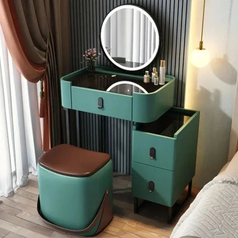 Storage Makeup Dressing Table Mirror Nordic Cabinet Comfortable Bedroom Dressing Table Girl European Penteadeira Home Furniture