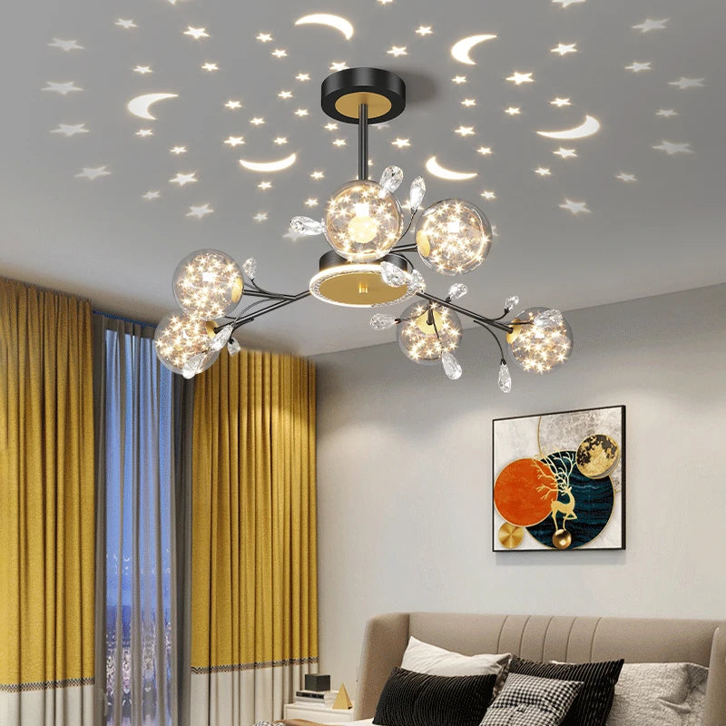 Living Room Lamp Light Luxury Chandeliers Bedroom Nordic Modern Minimalist Lamp New Creative Hall Restaurant Long Ceiling Lamp