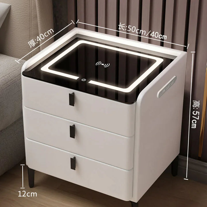 Smart Console Nightstand Frames Cabinets Luxury Storage Mobile Bedroom Night Stand Vanity Mesa De Noche Living Room Furniture