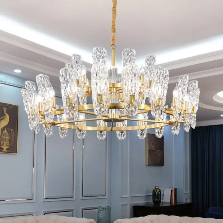 Modern LED Luxury Ceiling Chandeliers Lights For Living Room Restaurant Bedroom Kitchen Hotel Indoor Glass Lustre Lampara techo