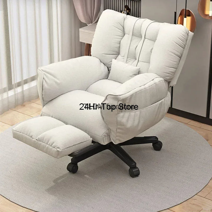 Comfortable Armrest Office Chair Back Support Recline White Gaming Chair Study Massage Cadeiras De Gamer Furniture Decoration