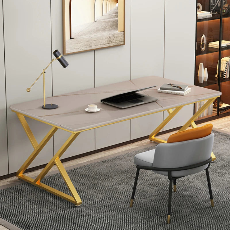 Study White Work Desk Office Simplicity Study Computer Work Desk Reception Modern Scrivania Angolare Work Furniture HD50WD