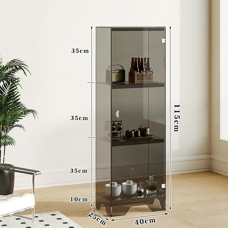 Acrylic Corner Bookcase Display Storage Office Cabinet Bookcase Nordic Modern Libreria Scaffale Living Room Furniture YN50BC3