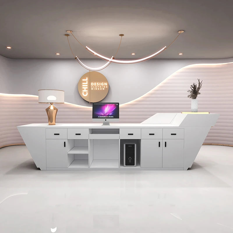 Luxury Office Reception Desks Modern Spa Counter Store Checkout Desk Retail Cashier Cash Counter Store Commercial Furniture