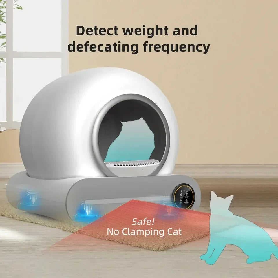 Automatic Smart Cat Litter Box Remotely Self Cleaning App Control Closed Cat Litter Boxes Extra Large Pet Supplies Toilet Tray