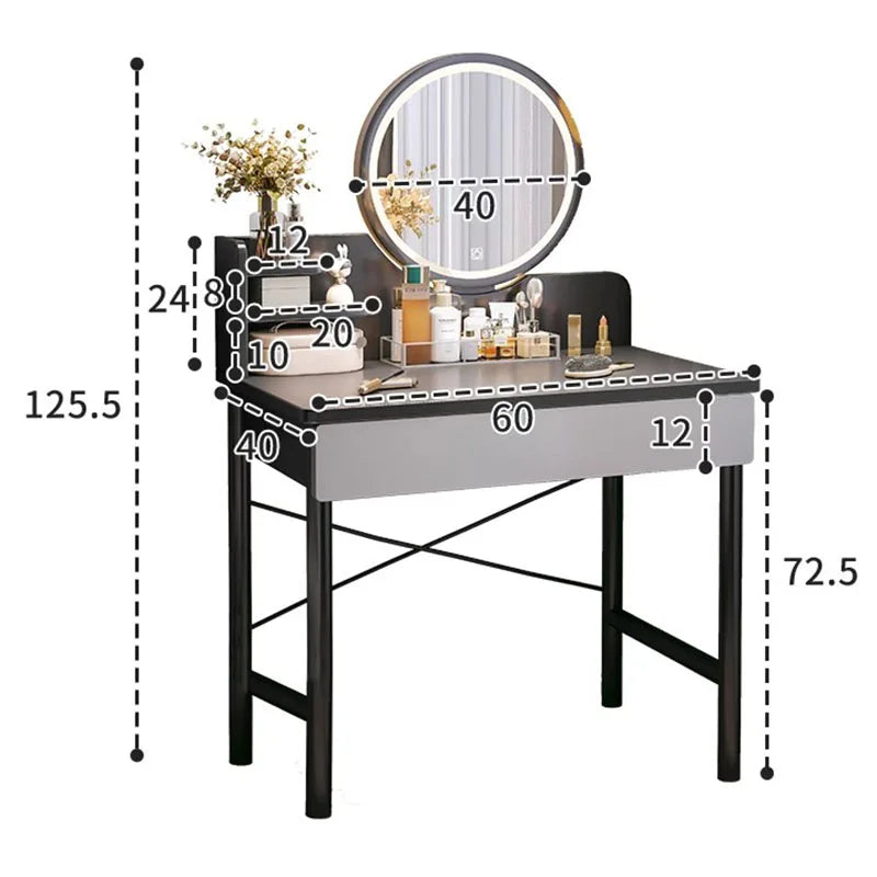 Storage Nordic Style Dressing Table Black Classic European Luxury Dressing Table Multifunctional Home Meuble De Rangement Decor