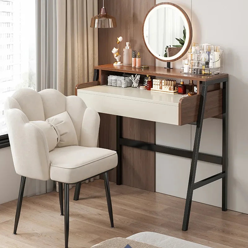 Vanity Drawer Dressing Table Mobile Cabinets Accessory Mirror Computer Light Dressing Table Luxury Toaletka Modern Furniture