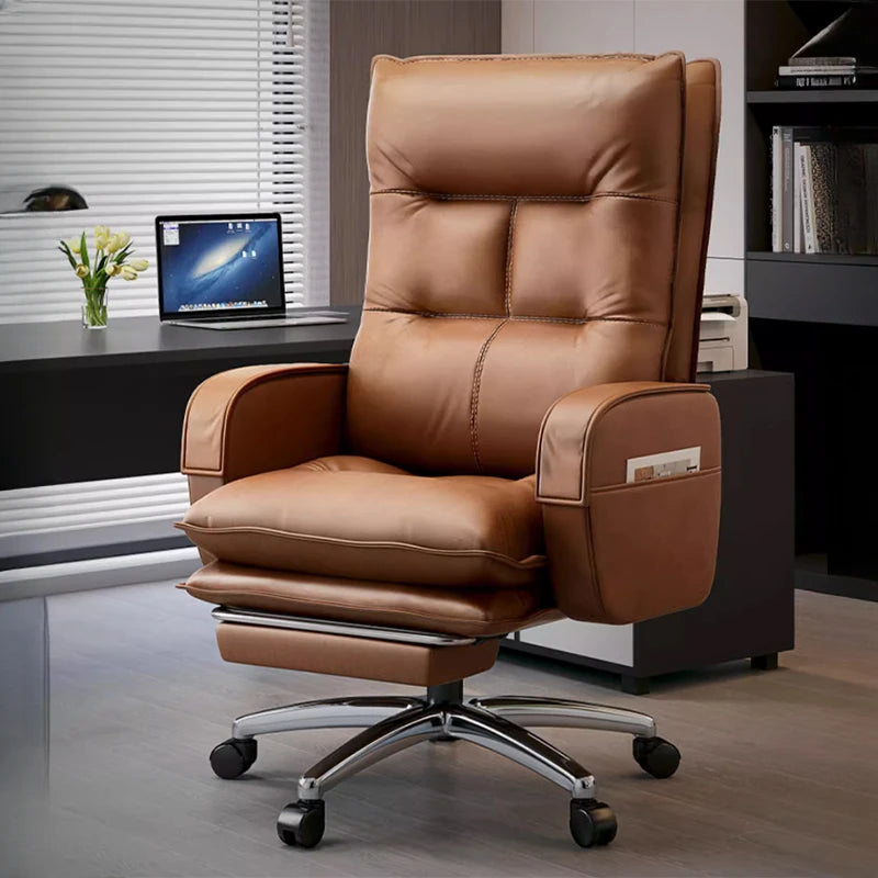 Computer Ergonomic Office Chairs Recliner Massage Leather Executive Chair Swivel Cadeiras De Escritorio Office Furniture WKOC