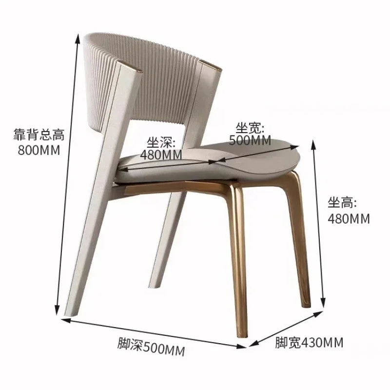 Balcony Minimalist Designer Dining Chairs Gaming Metal Dining Chairs Italian Party Bedroom Silla Comedor Home Furniture YQ50DC