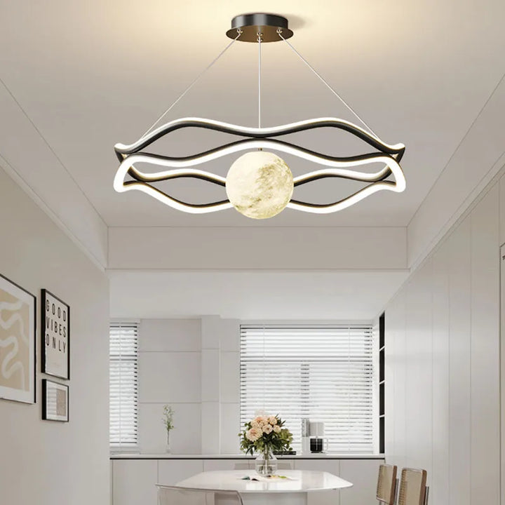 Modern Planet Pendant Lamp Living Room Ceiling Chandelier Nordic Creative Dining Room Lamp Room Bedroom Lustre Ceiling Lighting