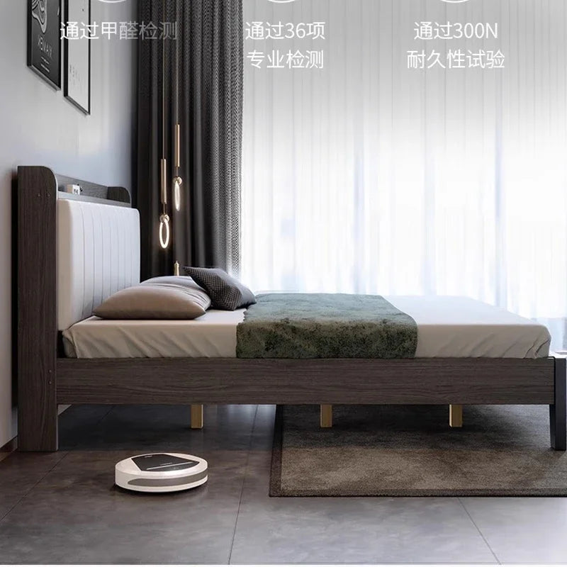 Frame Full Bed King Size Bedroom Portable Queen Double Bed Single Design Modern Japanese Girls Camas De Casal Hotel Furniture