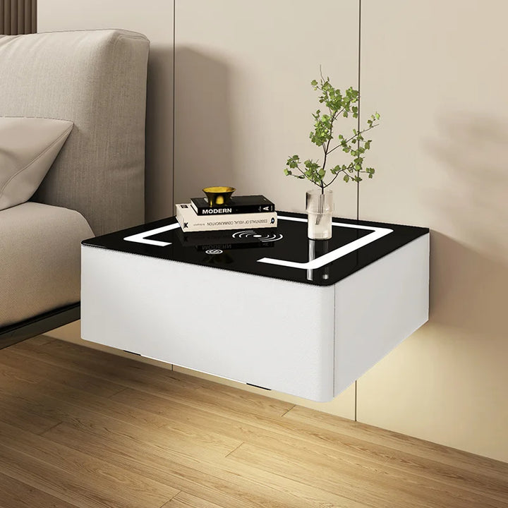 Modern Hanging Nightstands Multifunctional Aesthetic Simple Smart Bedside Table With Wireless Charger Nachttisch Home Furniture